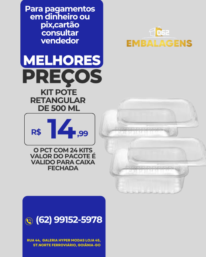 Kit pote retangular